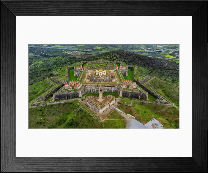 Framed Print : Aerial view of the Forte de Nossa Senhora da Graca, Elvas, UNESCO World Heritage Site, Alentejo, Portugal, Europe Framed Print : Aerial view of the Forte de Nossa Senhora da Graca, Elvas, UNESCO World Heritage Site, Alentejo, Portugal, Europe