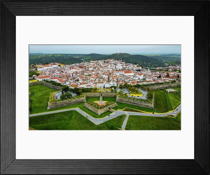 Framed Print : Aerial of Elvas, UNESCO World Heritage Site, Alentejo, Portugal, Europe Framed Print : Aerial of Elvas, UNESCO World Heritage Site, Alentejo, Portugal, Europe