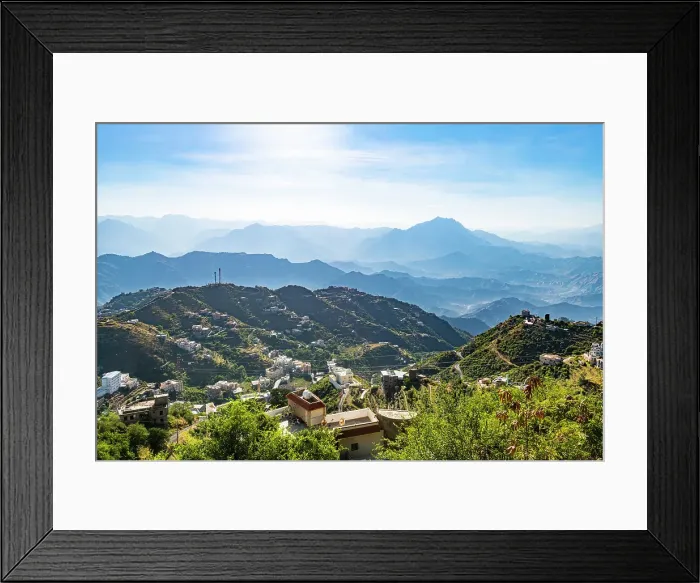 Framed Print : View over the mountainous countryside from Fayfa mountain, Jazan province, Saudi Arabia, Middle East Framed Print : View over the mountainous countryside from Fayfa mountain, Jazan province, Saudi Arabia, Middle East