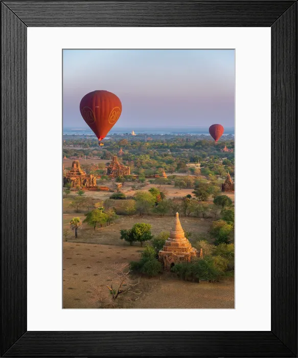 Framed Print : Old temples in Bagan and hot-air balloons before sunrise, Old Bagan (Pagan), UNESCO World Heritage Site, Myanmar (Burma), Asia Framed Print : Old temples in Bagan and hot-air balloons before sunrise, Old Bagan (Pagan), UNESCO World Heritage Site, Myanmar (Burma), Asia