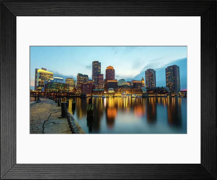Framed Print : Boston Waterfront Reflection, Boston, Massachusetts, New England, United States of America, North America Framed Print : Boston Waterfront Reflection, Boston, Massachusetts, New England, United States of America, North America