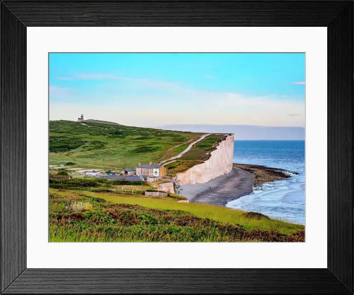 Framed Print : Birling Gap at dusk, South Downs National Park, East Sussex, England, United Kingdom, Europe Framed Print : Birling Gap at dusk, South Downs National Park, East Sussex, England, United Kingdom, Europe