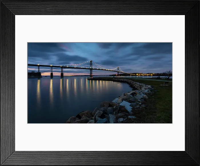 Framed Print : Mount Hope Bridge from Bristol Town Common, Rhode Island, New England, United States of America, North America Framed Print : Mount Hope Bridge from Bristol Town Common, Rhode Island, New England, United States of America, North America