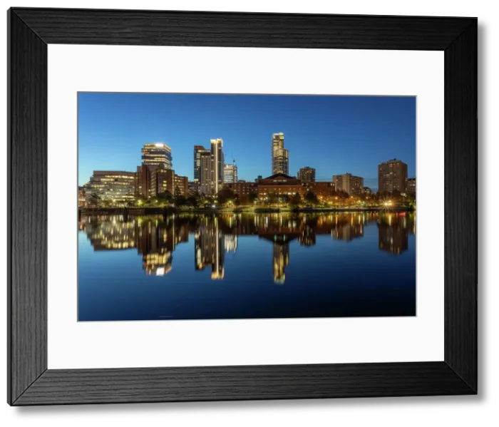Framed Print : Boston Skyline Reflection, Boston, Massachusetts, New England, United States of America, North America Framed Print : Boston Skyline Reflection, Boston, Massachusetts, New England, United States of America, North America