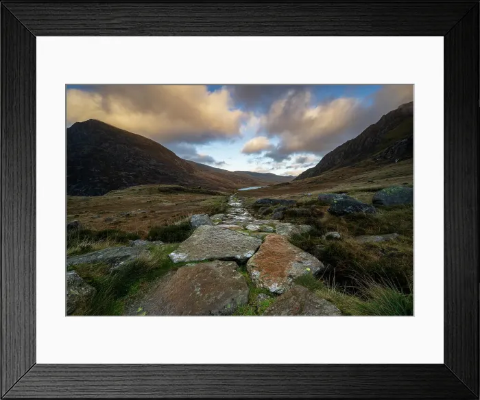 Framed Print : Footpath leading towards Llyn Ogwen in Snowdonia National Park, Ogwen, Conwy, Wales, United Kingdom, Europe Framed Print : Footpath leading towards Llyn Ogwen in Snowdonia National Park, Ogwen, Conwy, Wales, United Kingdom, Europe