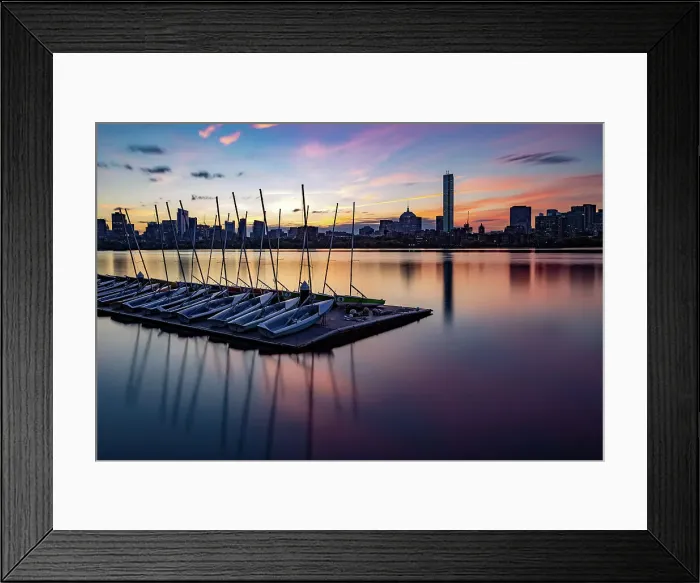 Framed Print : Charles River at sunrise, Boston, Massachusetts, New England, United States of America, North America Framed Print : Charles River at sunrise, Boston, Massachusetts, New England, United States of America, North America