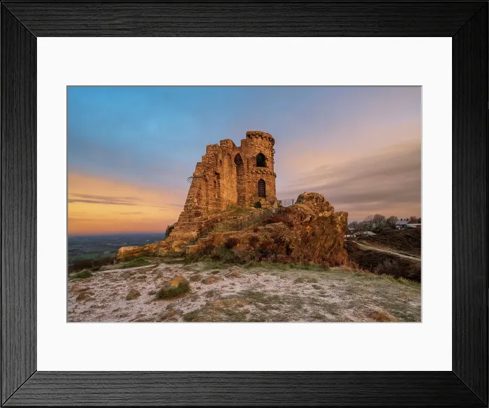 Framed Print : The Folly at Mow Cop on a winter morning, Mow Cop, Cheshire, England, United Kingdom, Europe Framed Print : The Folly at Mow Cop on a winter morning, Mow Cop, Cheshire, England, United Kingdom, Europe