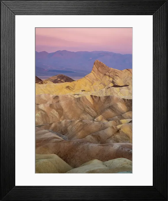 Framed Print : Manly Beacon rock formation at Zabriskie Point at dawn, Death Valley National Park, California, United States of America, North America Framed Print : Manly Beacon rock formation at Zabriskie Point at dawn, Death Valley National Park, California, United States of America, North America