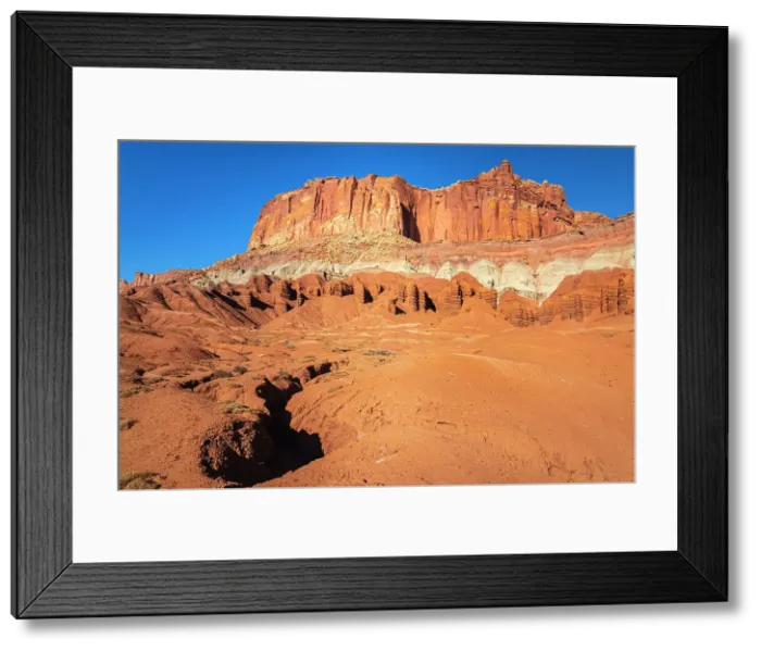 Framed Print : Mummy Cliff, Capitol Reef National Park, Utah, United States of America, North America Framed Print : Mummy Cliff, Capitol Reef National Park, Utah, United States of America, North America
