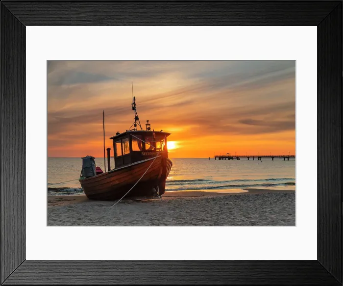 Framed Print : Fishing boat on the beach of Ahlbeck, Usedom Island, Baltic Sea, Mecklenburg-Western Pomerania, Germany, Europe Framed Print : Fishing boat on the beach of Ahlbeck, Usedom Island, Baltic Sea, Mecklenburg-Western Pomerania, Germany, Europe