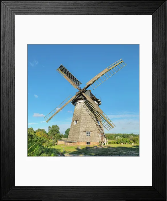 Framed Print : Windmill near Benz, Achterland, Usedom Island, Baltic Sea, Mecklenburg-Western Pomerania, Germany, Europe Framed Print : Windmill near Benz, Achterland, Usedom Island, Baltic Sea, Mecklenburg-Western Pomerania, Germany, Europe