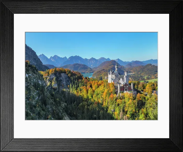 Framed Print : Neuschwanstein Castle, Schwangau, Allgau, Swabia, Bavaria, Germany, Europe
