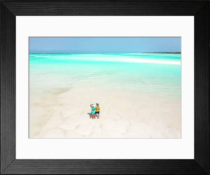 Framed Print : Cheerful man and woman embracing on idyllic tropical beach, overhead view, Nungwi, Zanzibar, Tanzania, East Africa, Africa Framed Print : Cheerful man and woman embracing on idyllic tropical beach, overhead view, Nungwi, Zanzibar, Tanzania, East Africa, Africa