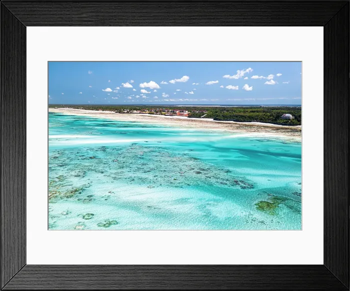 Framed Print : Aerial view of idyllic blue lagoon and nearby white sand beach of Pingwe, Michamvi, Zanzibar, Tanzania, East Africa, Africa Framed Print : Aerial view of idyllic blue lagoon and nearby white sand beach of Pingwe, Michamvi, Zanzibar, Tanzania, East Africa, Africa