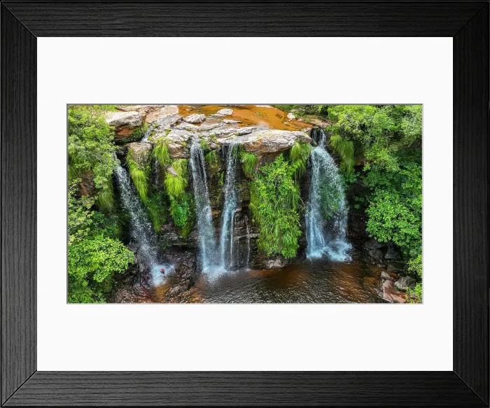 Framed Print : Aerial of the Cuevas Waterfalls, Samaipata, Bolivia, South America Framed Print : Aerial of the Cuevas Waterfalls, Samaipata, Bolivia, South America
