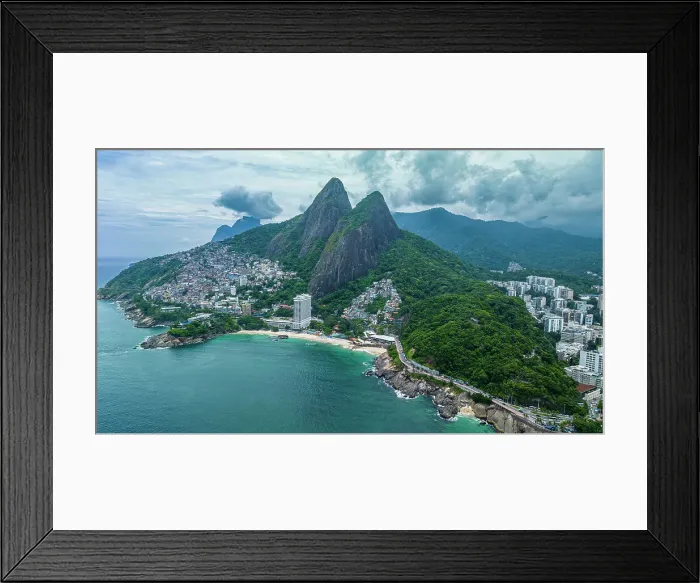 Framed Print : Aerial of Two Brothers Peak, Rio de Janeiro, Brazil, South America Framed Print : Aerial of Two Brothers Peak, Rio de Janeiro, Brazil, South America