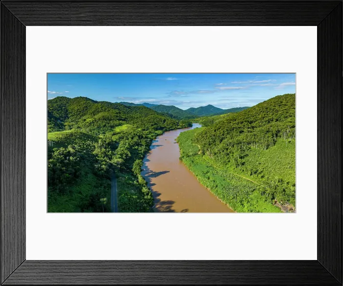Framed Print : Aerial of the Iguape River, Atlantic Forest South-East Reserves, UNESCO World Heritage Site, Alto Ribeira Touristic State Park, Sao Paulo State, Brazil, South America Framed Print : Aerial of the Iguape River, Atlantic Forest South-East Reserves, UNESCO World Heritage Site, Alto Ribeira Touristic State Park, Sao Paulo State, Brazil, South America