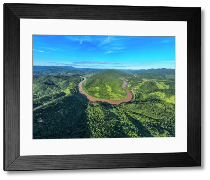 Framed Print : Aerial of the Iguape River, Atlantic Forest South-East Reserves, UNESCO World Heritage Site, Alto Ribeira Touristic State Park, Sao Paulo State, Brazil, South America Framed Print : Aerial of the Iguape River, Atlantic Forest South-East Reserves, UNESCO World Heritage Site, Alto Ribeira Touristic State Park, Sao Paulo State, Brazil, South America