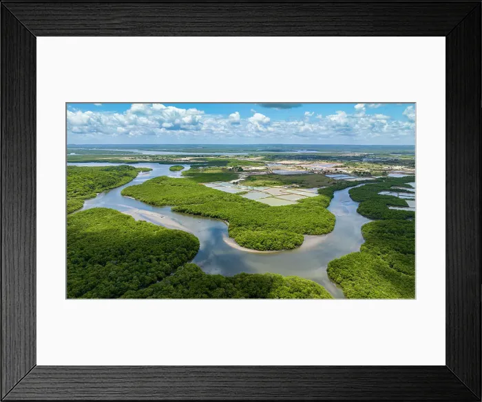 Framed Print : Aerial of the Vaza-Barris River, Sao Cristovao, Sergipe, Brazil, South America Framed Print : Aerial of the Vaza-Barris River, Sao Cristovao, Sergipe, Brazil, South America