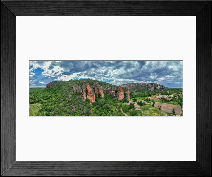 Framed Print : Aerial of the Sandstone cliffs in the Serra da Capivara National Park, UNESCO World Heritage Site, Piaui, Brazil, South America Framed Print : Aerial of the Sandstone cliffs in the Serra da Capivara National Park, UNESCO World Heritage Site, Piaui, Brazil, South America