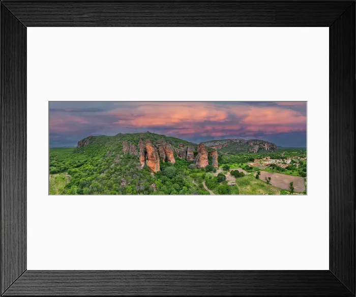 Framed Print : Aerial of the Sandstone cliffs in the Serra da Capivara National Park, UNESCO World Heritage Site, Piaui, Brazil, South America Framed Print : Aerial of the Sandstone cliffs in the Serra da Capivara National Park, UNESCO World Heritage Site, Piaui, Brazil, South America