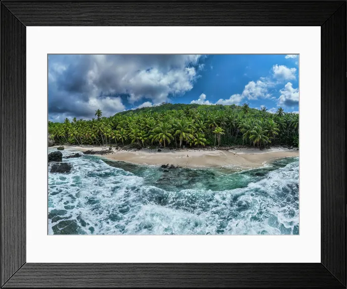 Framed Print : Panoramic aerial of Dolly beach, Christmas Island, Australian Indian Ocean Territory, Australia, Indian Ocean Framed Print : Panoramic aerial of Dolly beach, Christmas Island, Australian Indian Ocean Territory, Australia, Indian Ocean