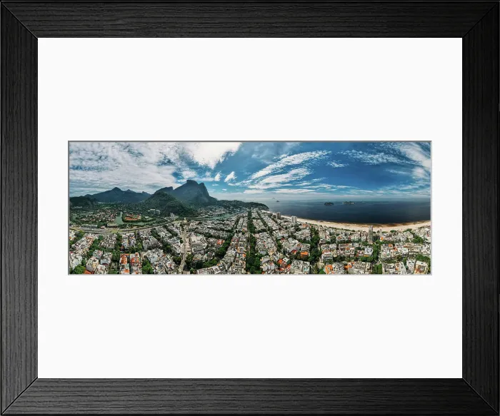 Framed Print : Aerial panoramic view of Pepe Beach and Pedra da Gavea in Barra da Tijuca district, an upscale neighborhood on the west side of Rio de Janeiro, Brazil, South Amereica Framed Print : Aerial panoramic view of Pepe Beach and Pedra da Gavea in Barra da Tijuca district, an upscale neighborhood on the west side of Rio de Janeiro, Brazil, South Amereica