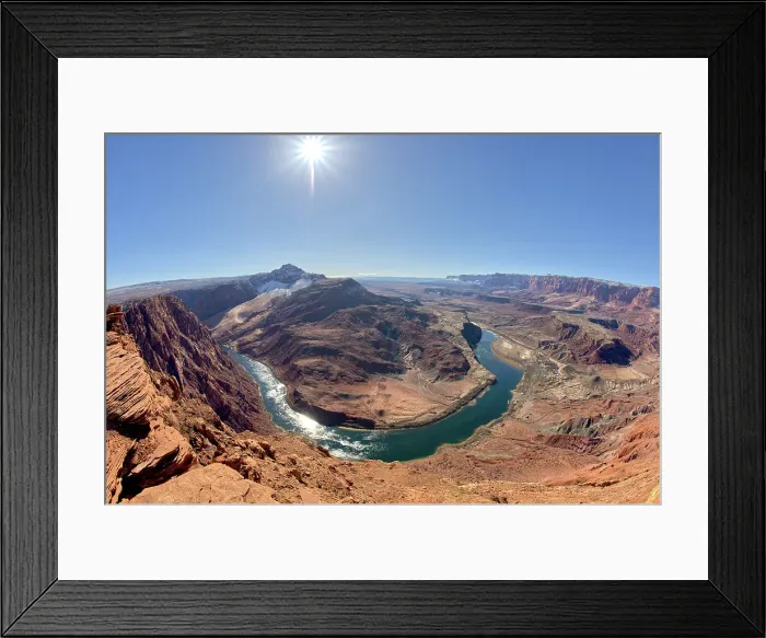 Framed Print : The bend in the Colorado River at Lee's Ferry in Glen Canyon Recreation Area viewed from the plateau at the end of Spencer Trail at Marble Canyon in winter, Arizona, United States of America, North America Framed Print : The bend in the Colorado River at Lee's Ferry in Glen Canyon Recreation Area viewed from the plateau at the end of Spencer Trail at Marble Canyon in winter, Arizona, United States of America, North America