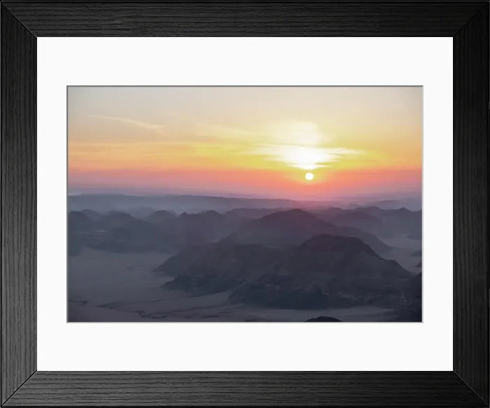 Framed Print : Sunrise from the top of the Umm ad Dami mountain, the highest point in the country, Jordan, Middle East Framed Print : Sunrise from the top of the Umm ad Dami mountain, the highest point in the country, Jordan, Middle East