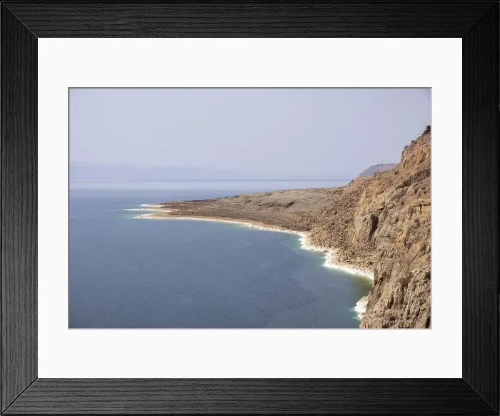 Framed Print : The coast of Dead Sea on the Jordan side, Jordan, Middle East Framed Print : The coast of Dead Sea on the Jordan side, Jordan, Middle East