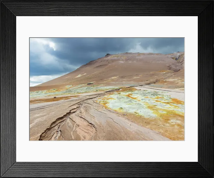 Framed Print : Geothermal area, Namafjall Hverir, Iceland, Polar Regions Framed Print : Geothermal area, Namafjall Hverir, Iceland, Polar Regions