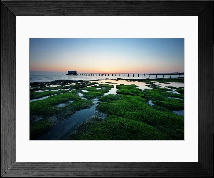 Framed Print : Bembridge Lifeboat Station and shoreline at dawn, Isle of Wight, England, United Kingdom, Europe Framed Print : Bembridge Lifeboat Station and shoreline at dawn, Isle of Wight, England, United Kingdom, Europe