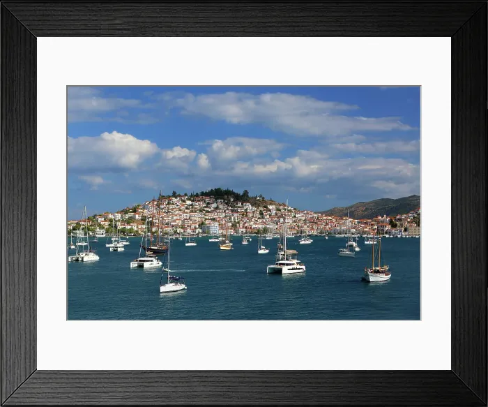 Framed Print : Poros, Saronic Gulf, Greek Islands, Greece, Europe Framed Print : Poros, Saronic Gulf, Greek Islands, Greece, Europe