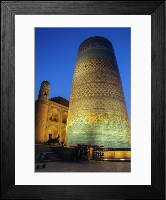 Framed Print : Evening, Kalta Minaret, Ichon Qala (Itchan Kala), UNESCO World Heritage Site, Khiva, Uzbekistan, Central Asia, Asia Framed Print : Evening, Kalta Minaret, Ichon Qala (Itchan Kala), UNESCO World Heritage Site, Khiva, Uzbekistan, Central Asia, Asia