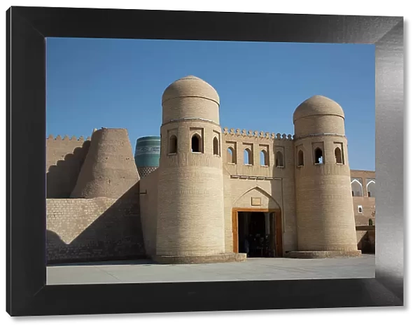 West Gate (Father Gate), Ichon Qala (Itchan Kala), UNESCO World Heritage Site, Khiva, Uzbekistan, Central Asia, Asia
