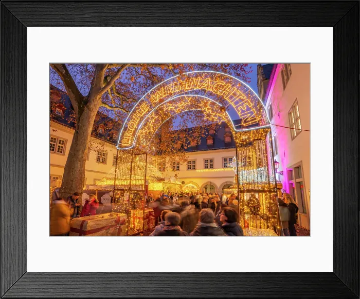 Framed Print : View of Christmas Market in Willi-Horter-Platz in historic town centre at Christmas, Koblenz, Rhineland-Palatinate, Germany, Europe Framed Print : View of Christmas Market in Willi-Horter-Platz in historic town centre at Christmas, Koblenz, Rhineland-Palatinate, Germany, Europe