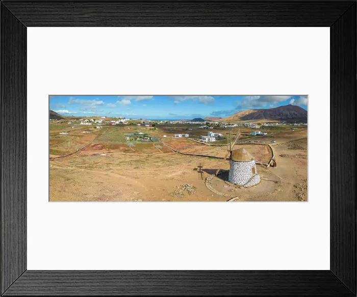 Framed Print : Aerial view of windmill and surrounding landscape, Fuerteventura, Canary Islands, Spain, Atlantic, Europe Framed Print : Aerial view of windmill and surrounding landscape, Fuerteventura, Canary Islands, Spain, Atlantic, Europe
