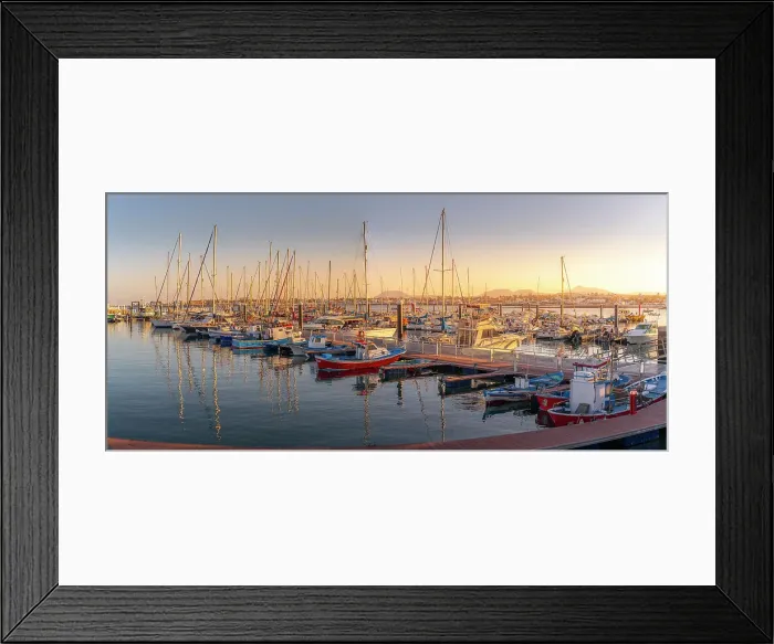Framed Print : View of harbour boats at sunset, Corralejo, Fuerteventura, Canary Islands, Spain, Atlantic, Europe Framed Print : View of harbour boats at sunset, Corralejo, Fuerteventura, Canary Islands, Spain, Atlantic, Europe