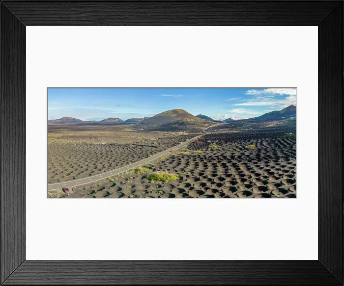 Framed Print : Aerial view of wine growing district of La Geria, Timanfaya National Park, Lanzarote, Las Palmas, Canary Islands, Spain, Atlantic, Europe Framed Print : Aerial view of wine growing district of La Geria, Timanfaya National Park, Lanzarote, Las Palmas, Canary Islands, Spain, Atlantic, Europe
