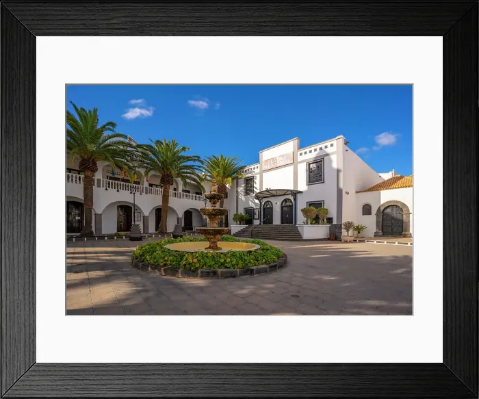 Framed Print : View of theatre, San Bartolome, Lanzarote, Las Palmas, Canary Islands, Spain, Atlantic, Europe