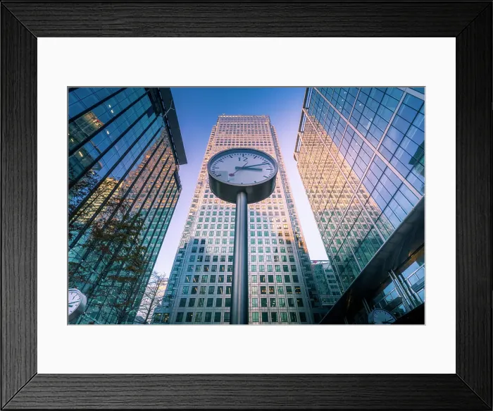 Framed Print : View of Canary Wharf tall buildings at sunset, Docklands, London, England, United Kingdom, Europe Framed Print : View of Canary Wharf tall buildings at sunset, Docklands, London, England, United Kingdom, Europe
