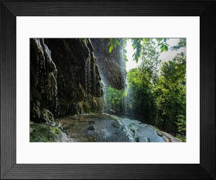 Framed Print : Hughs Dale Waterfall, Christmas island, Australia, Indian Ocean