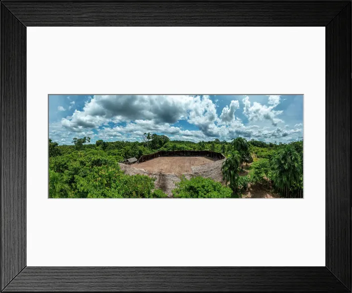 Framed Print : Aerial of a shabono (yanos), the traditional communal dwellings of the Yanomami tribes of Southern Venezuela, Venezuela, South America Framed Print : Aerial of a shabono (yanos), the traditional communal dwellings of the Yanomami tribes of Southern Venezuela, Venezuela, South America