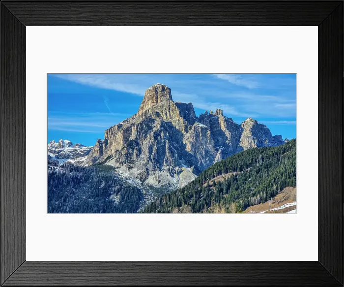 Framed Print : Sassongher mountain above Corvara, Dolomites National Park, UNESCO World Heritage Site, South Tyrol, Italy, Europe Framed Print : Sassongher mountain above Corvara, Dolomites National Park, UNESCO World Heritage Site, South Tyrol, Italy, Europe