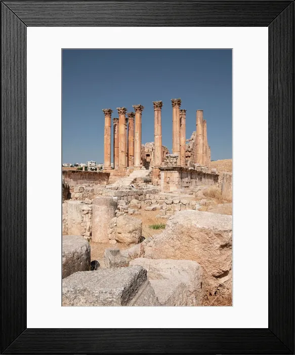 Framed Print : Temple of Artemis inside the archaeological site of Jerash, Jordan, Middle East Framed Print : Temple of Artemis inside the archaeological site of Jerash, Jordan, Middle East