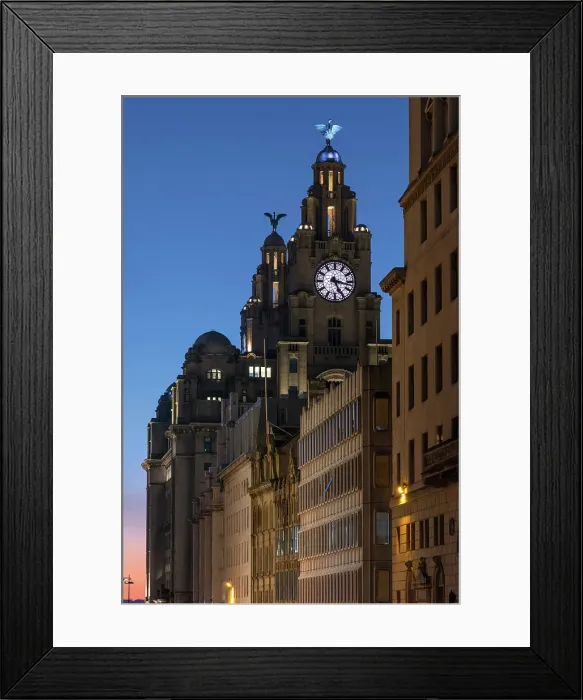 Framed Print : The Liver Building at night, Water Street, Liverpool, Merseyside, England, United Kingdom, Europe Framed Print : The Liver Building at night, Water Street, Liverpool, Merseyside, England, United Kingdom, Europe