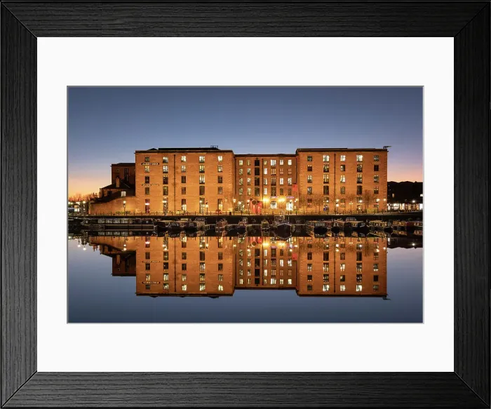 Framed Print : The Albert Dock at night, Albert Dock, Liverpool Waterfront, Liverpool, Merseyside, England, United Kingdom, Europe Framed Print : The Albert Dock at night, Albert Dock, Liverpool Waterfront, Liverpool, Merseyside, England, United Kingdom, Europe