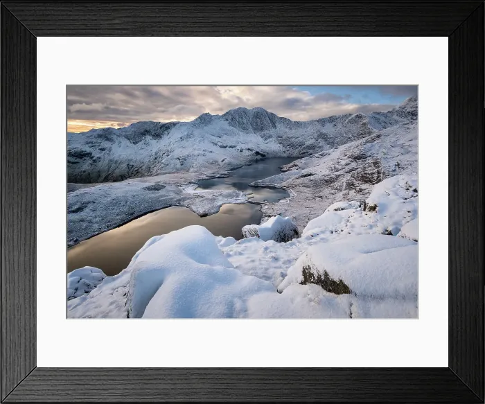 Framed Print : Y Lliwedd, Llyn Llydaw and the Miners Track route to Snowdon in winter, Cwm Dyli, Eryri, Snowdonia National Park, North Wales, United Kingdom, Europe Framed Print : Y Lliwedd, Llyn Llydaw and the Miners Track route to Snowdon in winter, Cwm Dyli, Eryri, Snowdonia National Park, North Wales, United Kingdom, Europe