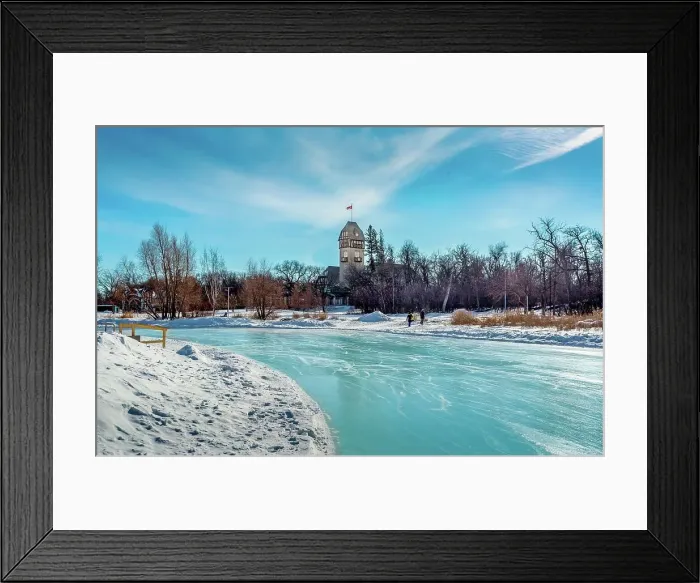 Framed Print : The Assiniboine Park Pavilion seen across the Duck Pond skating rink at Assiniboine Park, Winnipeg, Manitoba, Canada, North America Framed Print : The Assiniboine Park Pavilion seen across the Duck Pond skating rink at Assiniboine Park, Winnipeg, Manitoba, Canada, North America