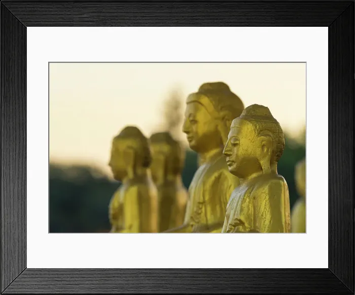 Framed Print : Gilded statues at Myo Yar Pyae Pagoda, Monywa, Myanmar (Burma), Asia Framed Print : Gilded statues at Myo Yar Pyae Pagoda, Monywa, Myanmar (Burma), Asia